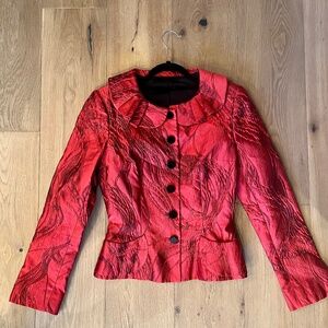 Peggy Jennings Couture Red Silk Jacket